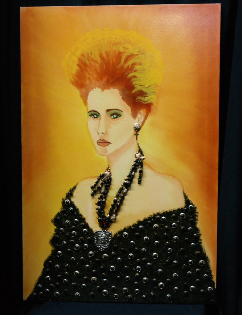 Original William Verdult, Untitled, bejewled. Oil on: Original William Verdult "The Dutchmaster," "Untitled", 24" x 36". Appraised $165,000. Circa 1980's Item was seized from Germany's "Bernie Madoff" Half Billion Dollar Ponzi Schemer, Ulrich Engler