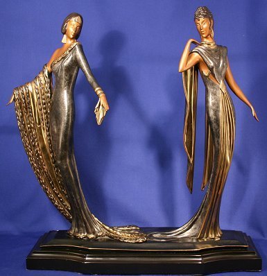 Erte "Duetto" Bronze, Edition 500: Erte "Duetto" Bronze. Signed and limited to 500. Retails $13,000.