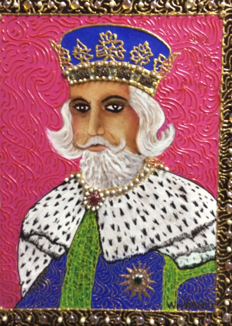 Original William Verdult Oil on canvas, bejewled.: Original William Verdult "The Dutchmaster", "King Henry III", oil on canvas bejeweled, #2728. 22"x28". Appraised $285,000.Item was siezed from Germany's "Bernie Madoff" Half Billion Dollar Ponzie Sche