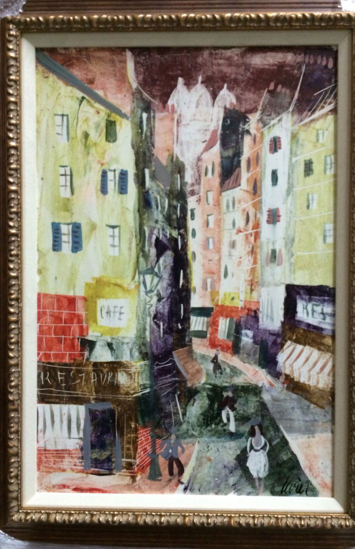 Original Charles Levier, acrylic on panel. 1960's: Original Charles Levier, acrylic on panel. 1960's. 15" x 23". Framed. From private collection and Beverly Hills Gallery. Retails $3100.