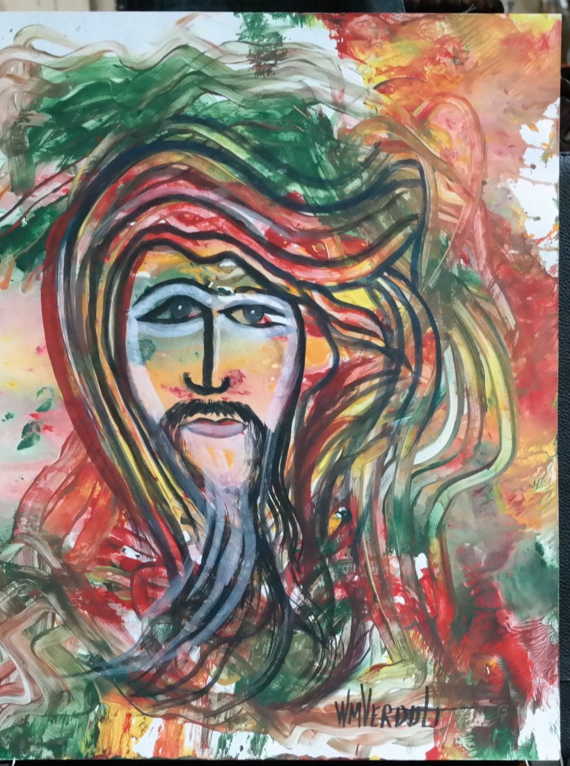 Original William Verdult oil on paper, "Wise Chaos".: Original William Verdult "The Dutchmaster", "Wise Chaos", oil on paper. 22" x 28". Reg. #4412. Rare Never seen original acquired from artist private collection. Appraised $67,000.Item was siezed from