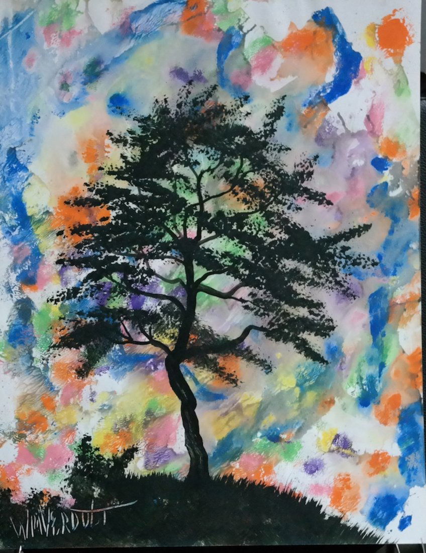 Original William Verdult oil on paper, "The Hill".: William Verdult "The Dutchmaster", "The Hill"", oil on paper, Reg. # 2344, 22" x 28". Appraised $42,000. Item was siezed from Germany's "Bernie Madoff" Half Billion Dollar Ponzi Schemer, Ulrich Engler