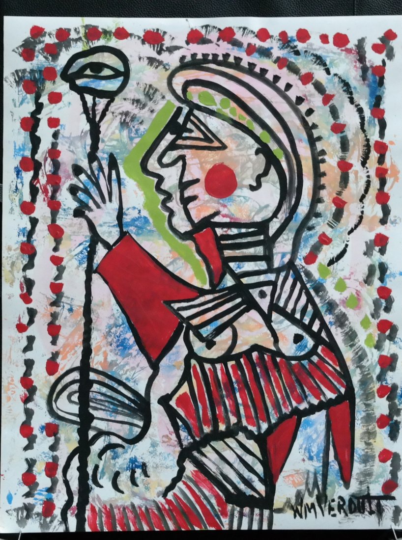 Original William Verdult oil on paper, "Eye of Lovers".: Original William Verdult "The Dutchmaster", "Eye of Lovers", oil on paper. 22" x 28". Reg. #69-961. Rare Never seen original acquired from artist private collection. Appraised $67,000.Item was siezed 