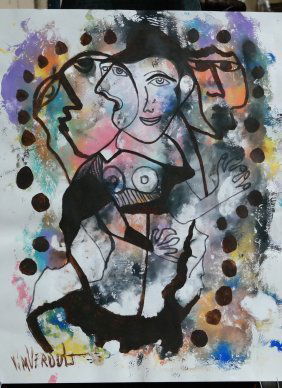 Original William Verdult oil on paper "Unlike No Dream": Original William Verdult "The Dutchmaster", Unlike No Dream" oil on paper. 22" x 28". Appraised $41,000.Item was siezed from Germany's "Bernie Madoff" Half Billion Dollar Ponzi Schemer, Ulrich Engler.