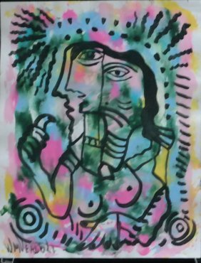 Original William Verdult oil on paper, "No Favor".: Original William Verdult "The Dutchmaster", "No Favor", oil on paper. 22" x 28". Reg. #7931. Rare Never seen original acquired from artist private collection. Appraised $67,000.Item was siezed from Ge