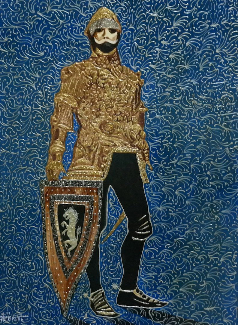 Original Verdult "King in Armour" oil panel: William Verdult "The Dutchmaster","King in Armour", oil on panel, "30 x 40", Reg#7134. Appraised $376,000. From Kings and Queens of Europe Collection. Item was seized from Germany's "Bernie Madoff" Ha