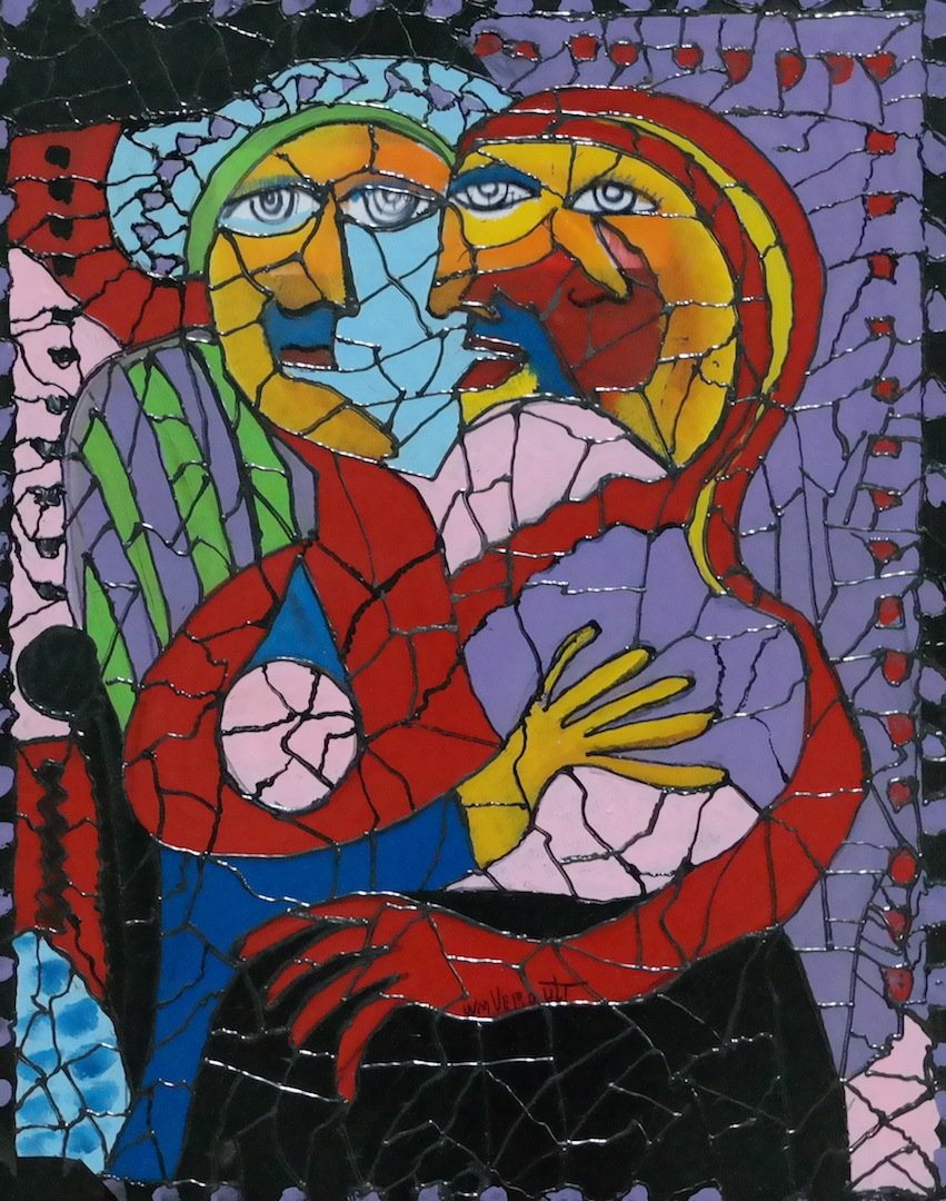 Rare Original Verdult "Secret Celebration" oil plastic: William Verdult "The Dutchmaster", "Secret Celebration", oil on plastic. 24" x 30". Reg.#249. Appraised $85,000. Item was seized from Germany's "Bernie Madoff" Half Billion Dollar Ponzi Schemer, Ulric