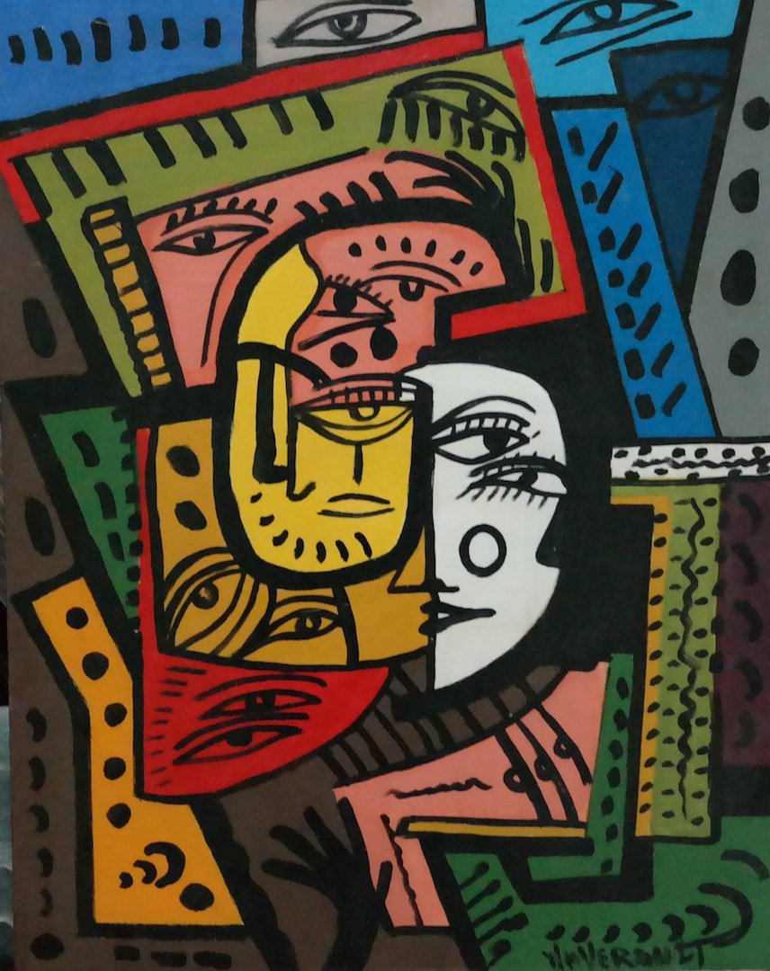 Rare Original Verdult "Silent Conversation", oil canvas: William Verdult "The Dutchmaster", ""Silent Conversation", oil on canvas. 22" x 28", reg.# 0977. Appraised $135,000. Item was seized from Germany's "Bernie Made" Half Billion Dollar Ponzi Schemer, Ulr