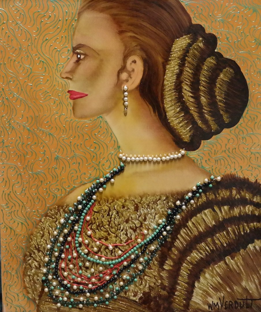 Original Verdult "Catherine the Great"oil canvas: William Verdult "The Dutchmaster", "Catherine the Great", oil on canvas. 20" x 24", reg.#929. Appraised $235,000. From Kings and Queens of Europe Collection. Item was seized from Germany's "Bernie Mad