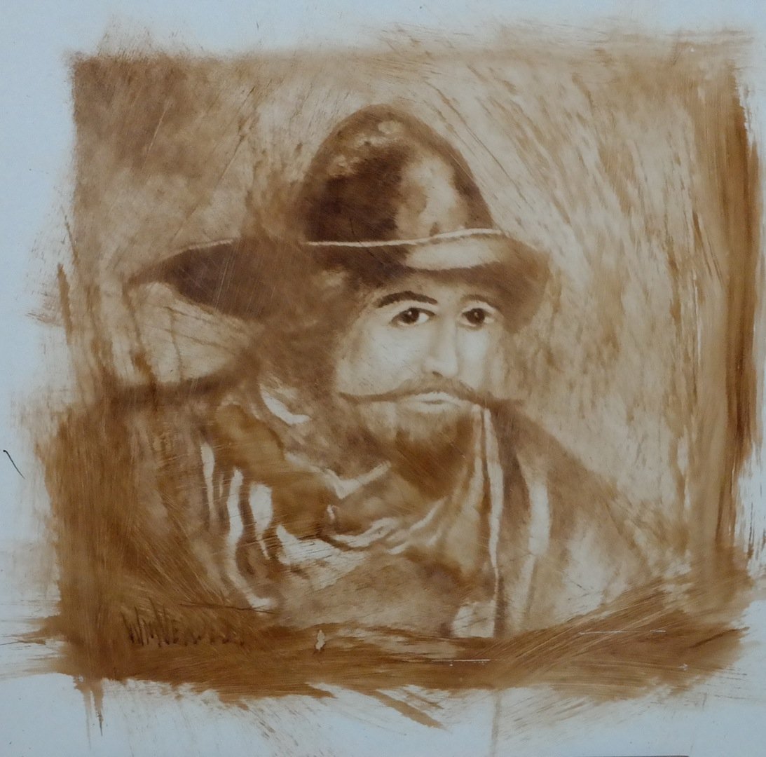 Verdult Original oil panel "Ghost": William Verdult "The Dutchmaster", "Ghost", oil on panel. 27" x 27". Appraised $110,000. Item was seized from Germany's "Bernie Madoff" Half Billion Dollar Ponzi Schemer, Ulrich Engler. This piece was