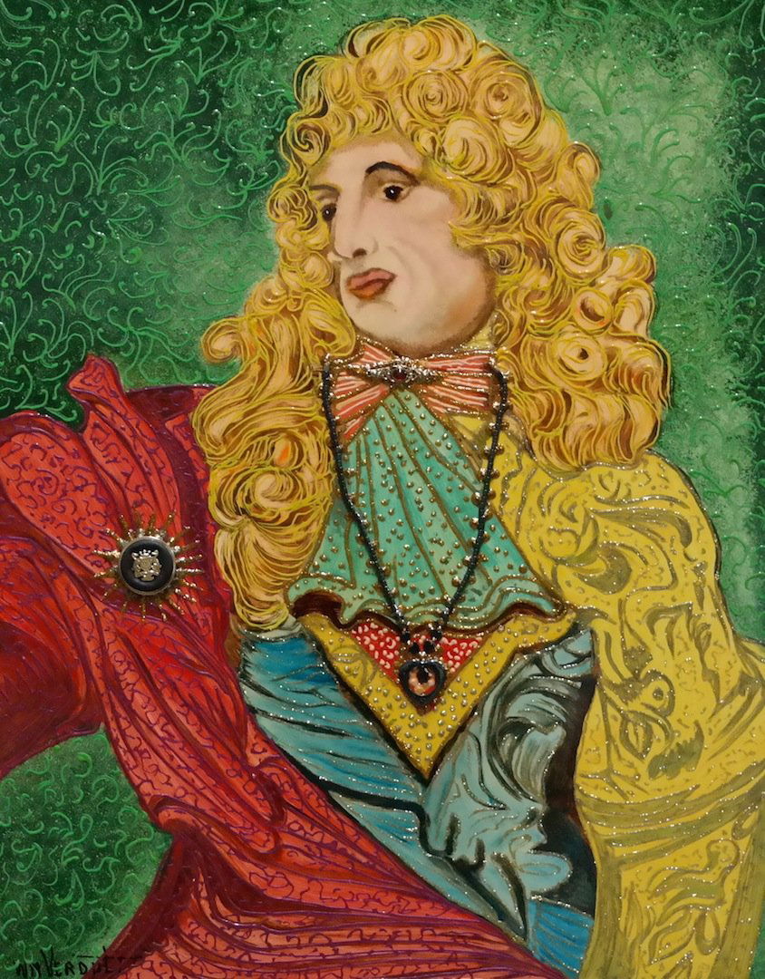 Verdult Original oil panel "Charles II": William Verdult "The Dutchmaster", "Charles II", oil on panel. 22" x 28", reg.# 7439. Appraised $245,000. From Kings and Queens of Europe Collection. Item was seized from Germany's "Bernie Made" Half