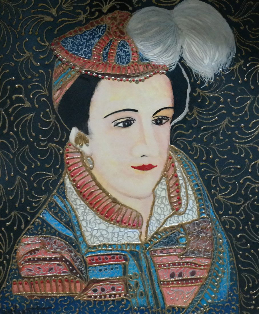 Verdult Original oil panel "Mary Queen": William Verdult "The Dutchmaster","Mary Queen", oil on panel, 22" x 28", Reg#7298. Appraised $217,000. From the Kings and Queens of Europe Collection. Item was seized from Germany's "Bernie Madoff" Ha