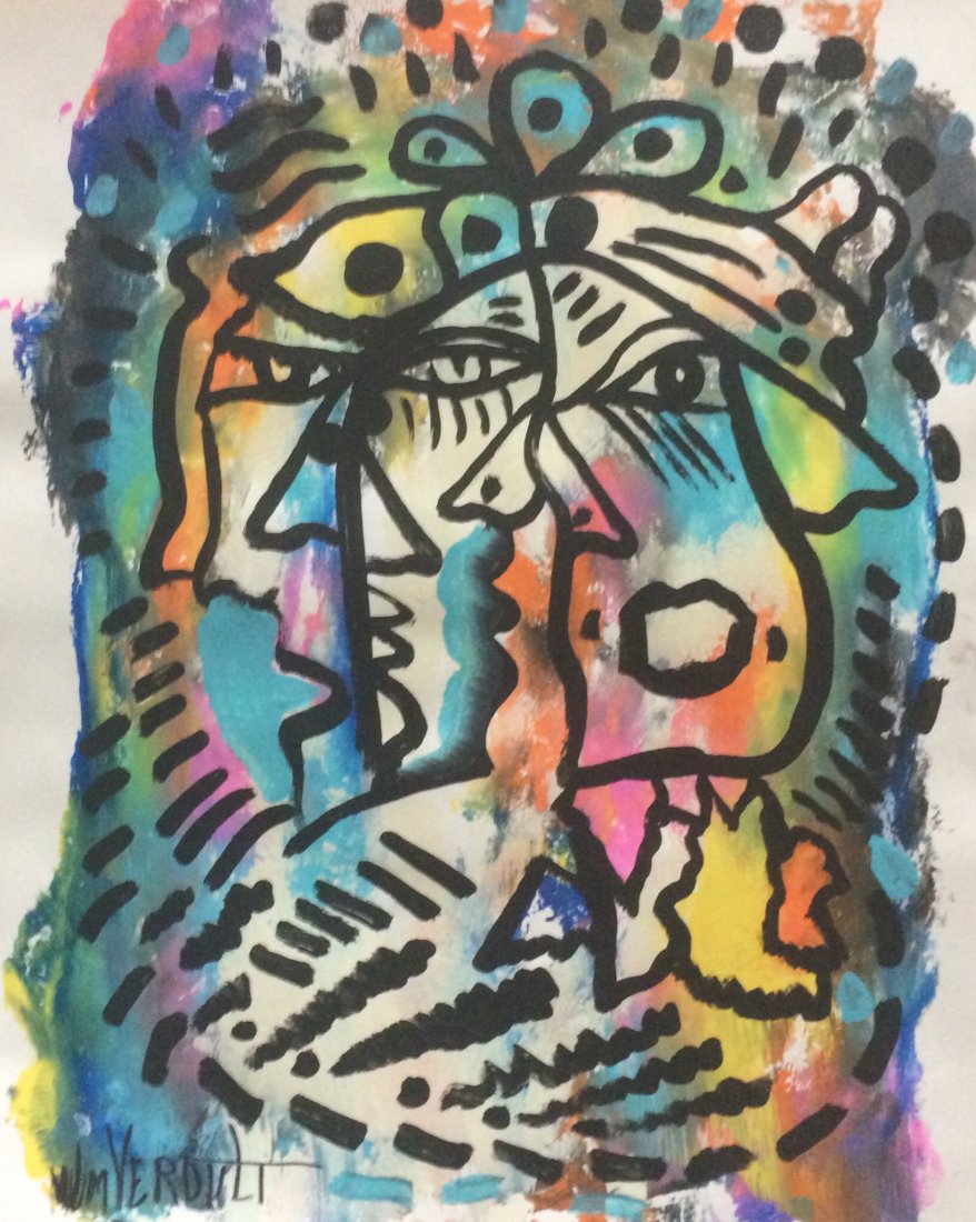 Original Verdult "Carring On" oil paper: William Verdult "The Dutchmaster","Carring ON" oil on paper, 22" x 28". Reg.#7-23-91 Appraised $72,000. Item was seized from Germany's"Bernie Madoff" Half Billion Dollar Ponzi Schemer, Ulrich Engler.