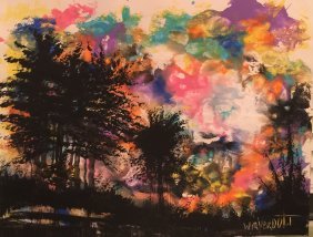 Original Verdult "Tahiti" watercolor paper: William Verdult "The Dutchmaster","Tahiti" watercolor on paper, 28" x 22". Reg.# 7341. Appraised $135,000. Item was seized from Germany's"Bernie Madoff" Half Billion Dollar Ponzi Schemer, Ulrich Engle