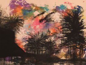 Original Verdult "Independence" watercolor paper: William Verdult "The Dutchmaster","Independence" watercolor on paper, 28" x 22". Reg.#1111. Appraised $135,000. Item was seized from Germany's"Bernie Madoff" Half Billion Dollar Ponzi Schemer, Ulrich