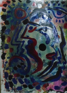 Original Verdult "Always Watching" watercolor paper: William Verdult "The Dutchmaster","Always Watching" watercolor on paper, 22" x 28". Registered. Appraised $135,000. Item was seized from Germany's"Bernie Madoff" Half Billion Dollar Ponzi Schemer, Ulr