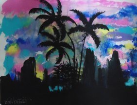 Original Verdult "First Sighted" watercolor paper: William Verdult "The Dutchmaster","First Sighted" watercolor on paper, 28" x 22". Registered. Appraised $135,000. Item was seized from Germany's"Bernie Madoff" Half Billion Dollar Ponzi Schemer, Ulric