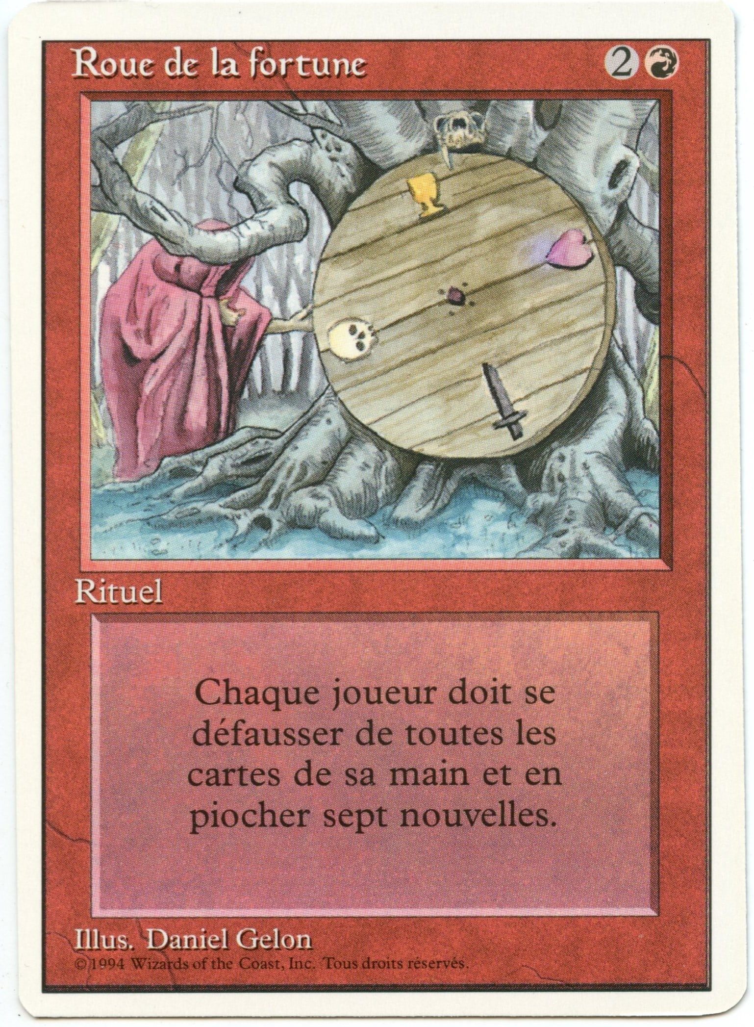 Magic The Gathering  - Wheel of Fortune  French language  - Foreign White Bordered - Near Mint (1 of 2)