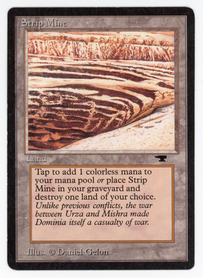 Magic The: Gathering  - Strip Mine  - Antiquities  - Lightly Played (1 of 2)
