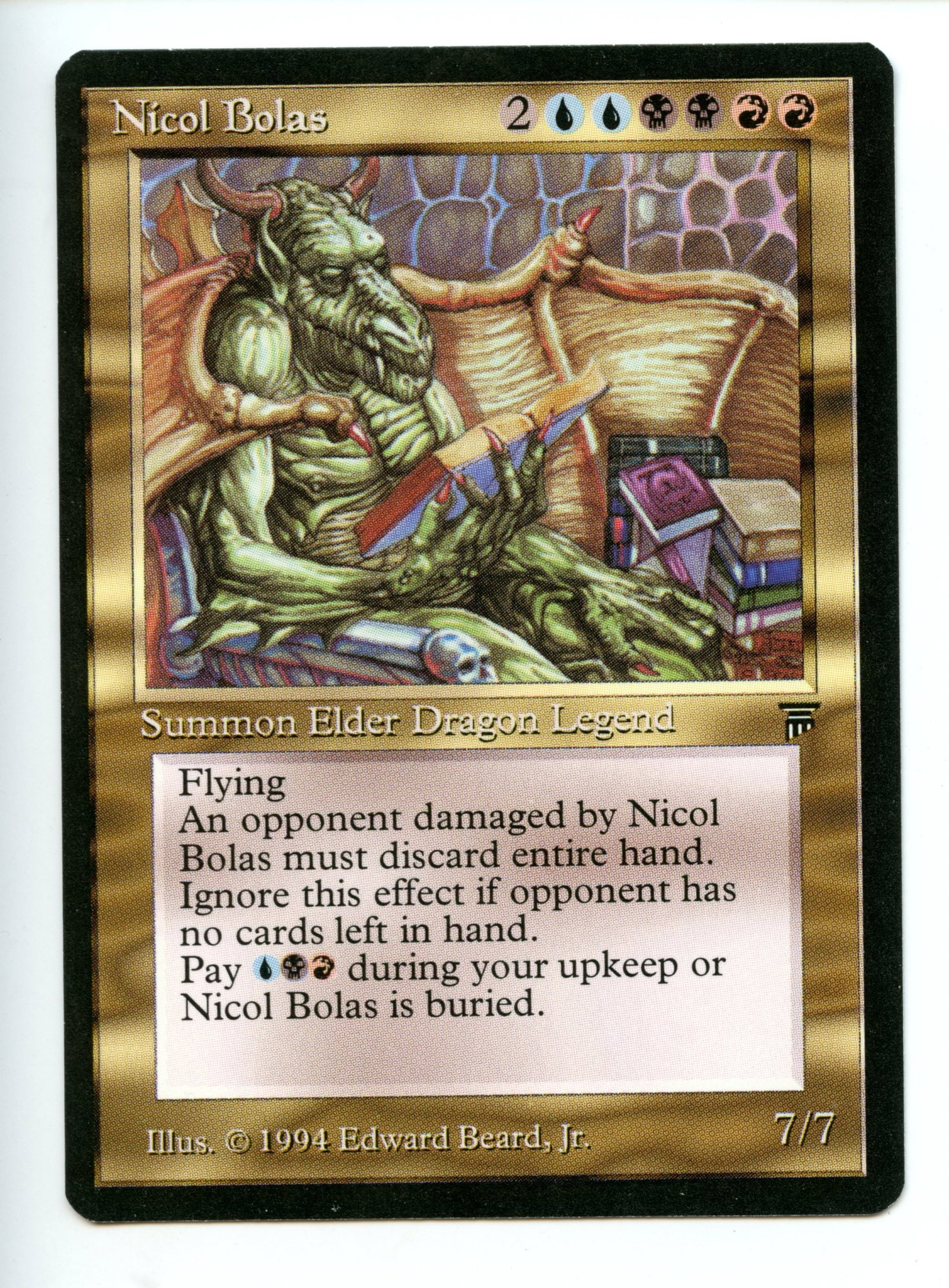 Magic the Gathering - Nicol Bolos - Legends - Near Mint: This lot contains 1x copy of the card listed in the title, in the condition specified