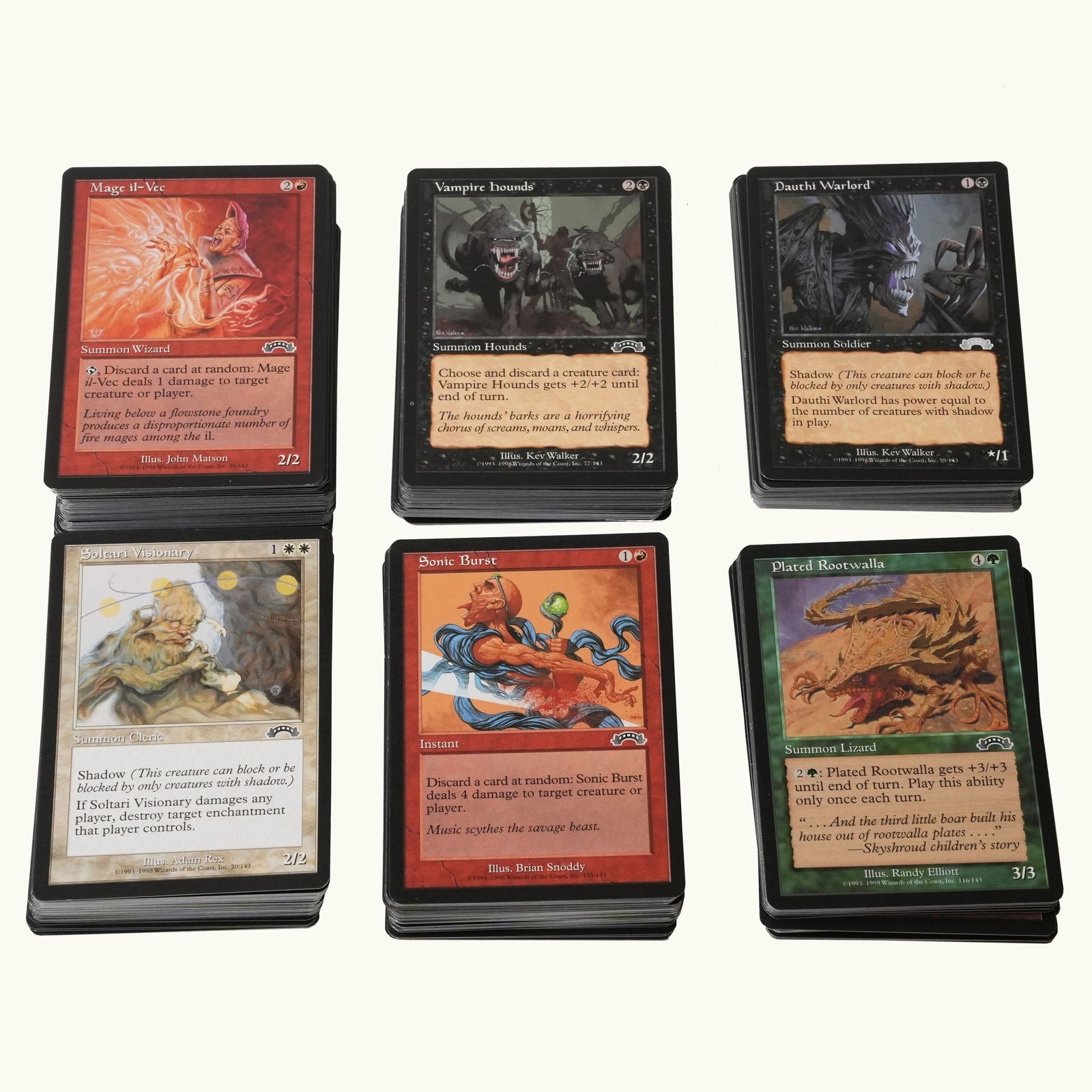 Magic The Gathering Exodus Collection.: This lot contains over 400 cards from the Exodus expansion. It includes rares, uncommon and common cards. All cards range from near mint to excellent condition.