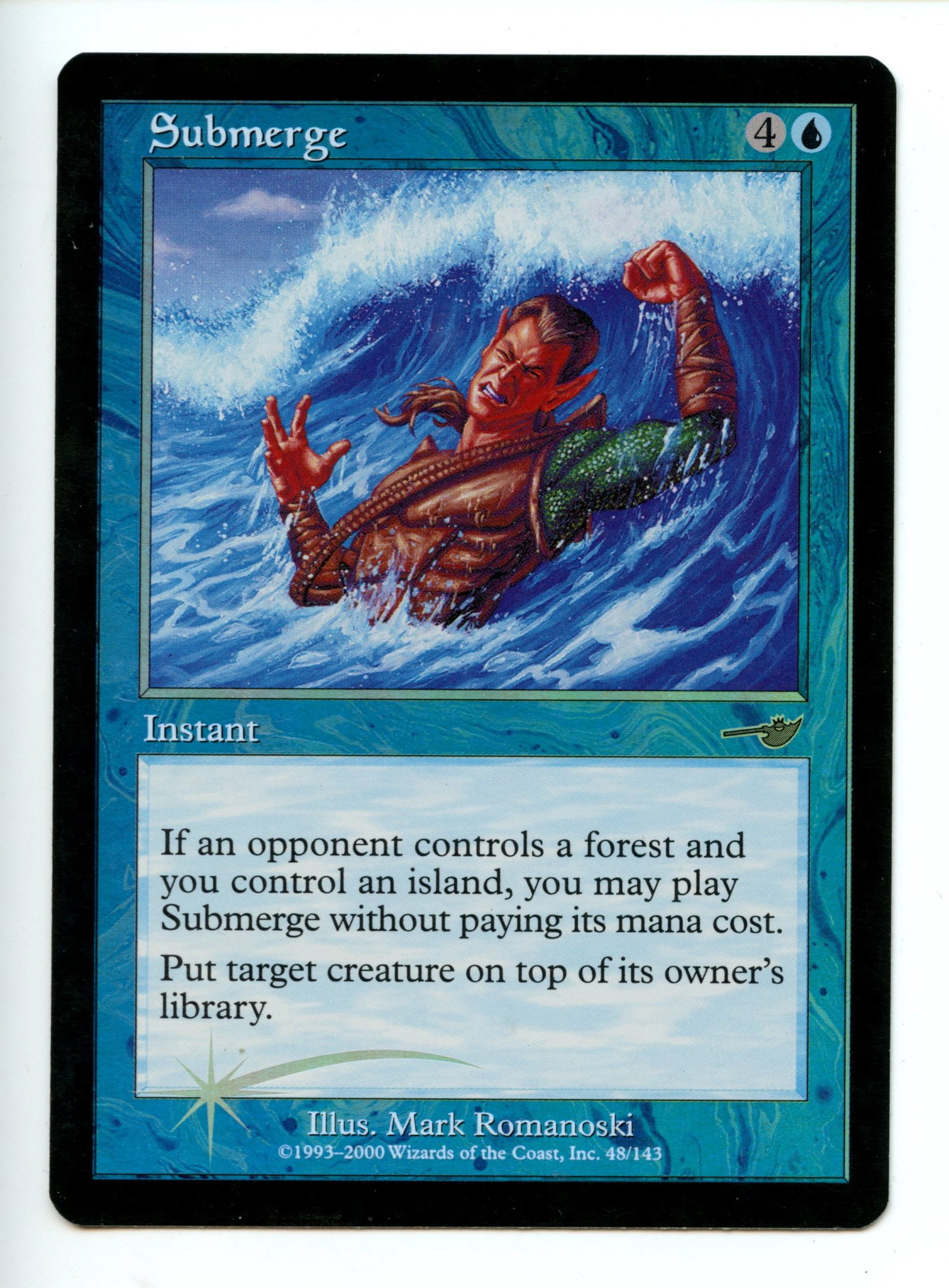 Magic The Gathering - Submerge FOIL - Nemesis - Moderately Played: This lot contains 1x copy of the card listed in the title, in the condition specified