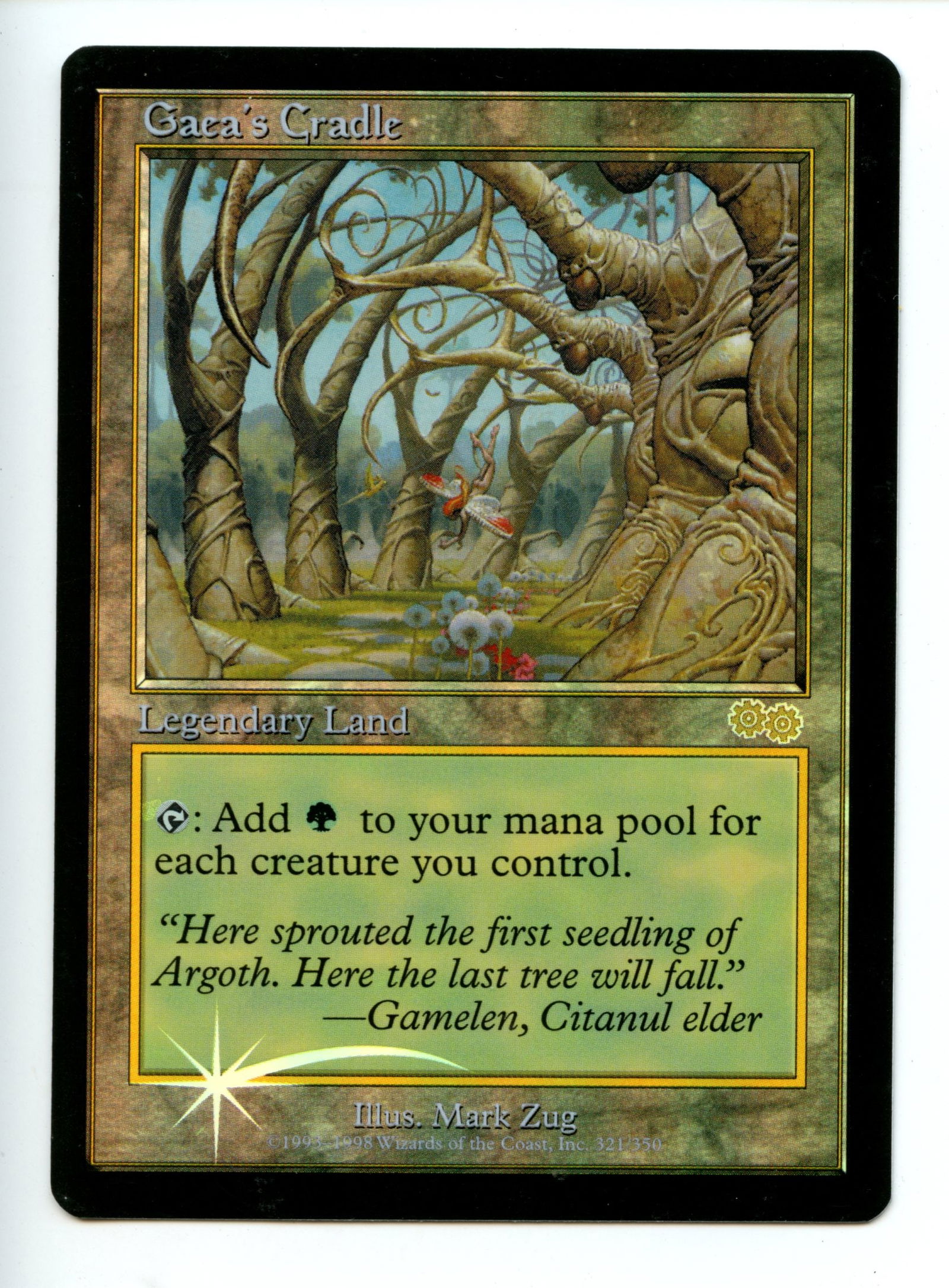 Magic The Gathering  - Gaea's Cradle  FOIL  - Judge Promo - Lightly Played (1 of 2)