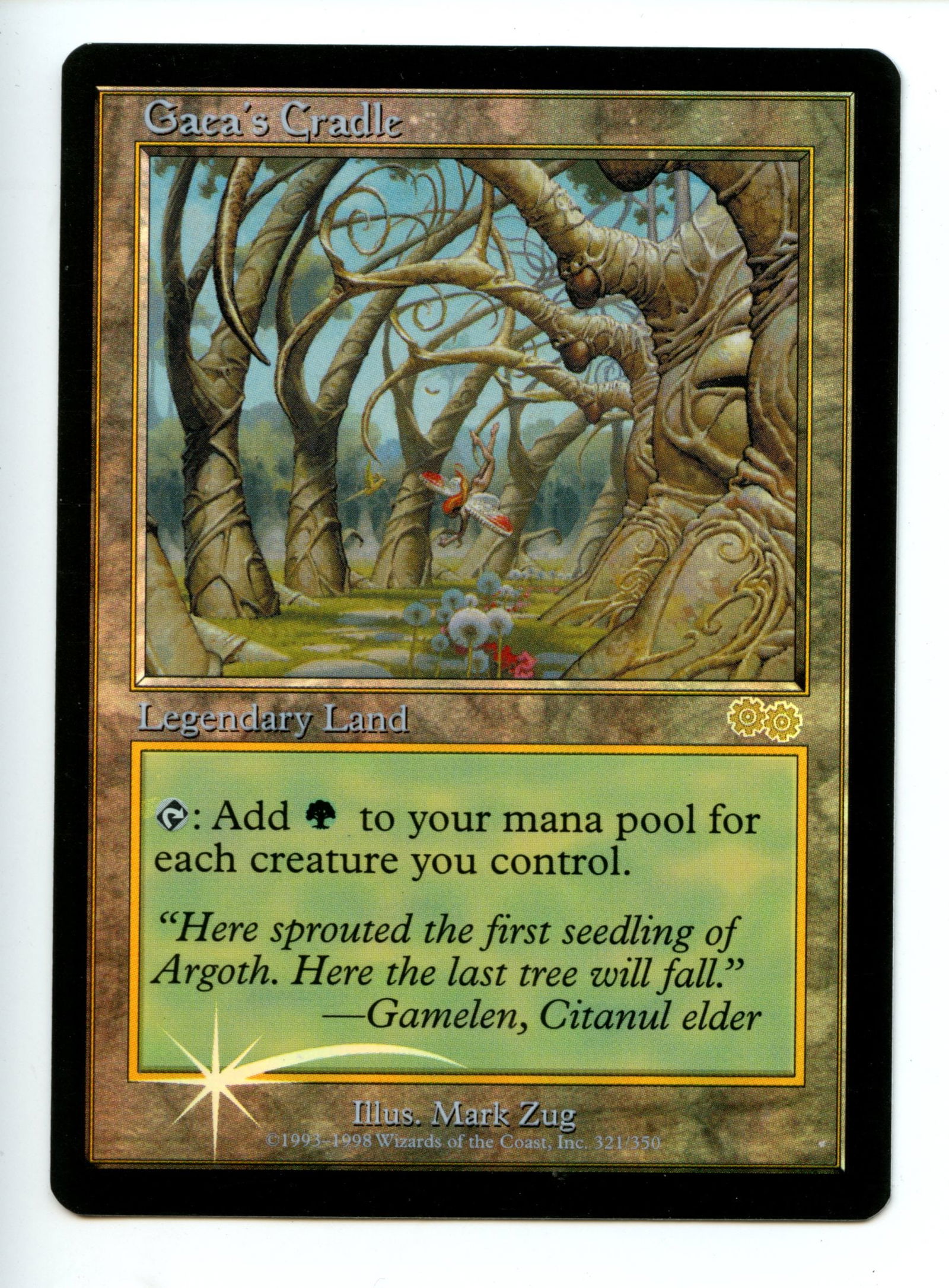 Magic The Gathering  - Gaea's Cradle  FOIL  - Judge Promo - Lightly Played (1 of 2)