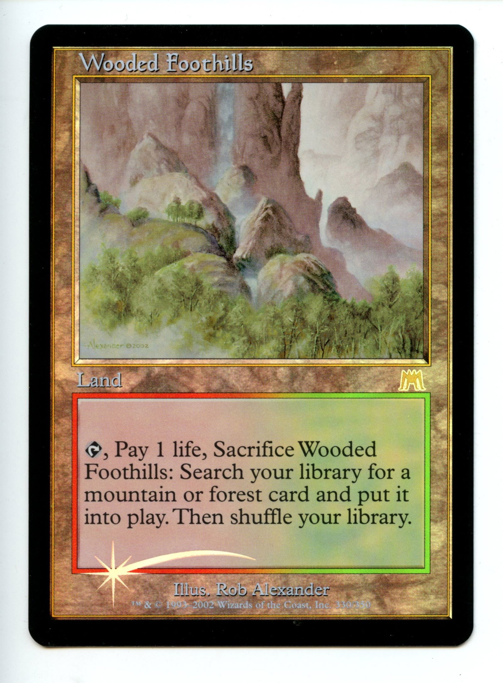 Magic The Gathering  - Wooded Foothills FOIL  - Onslaught - Near Mint (1 of 2)