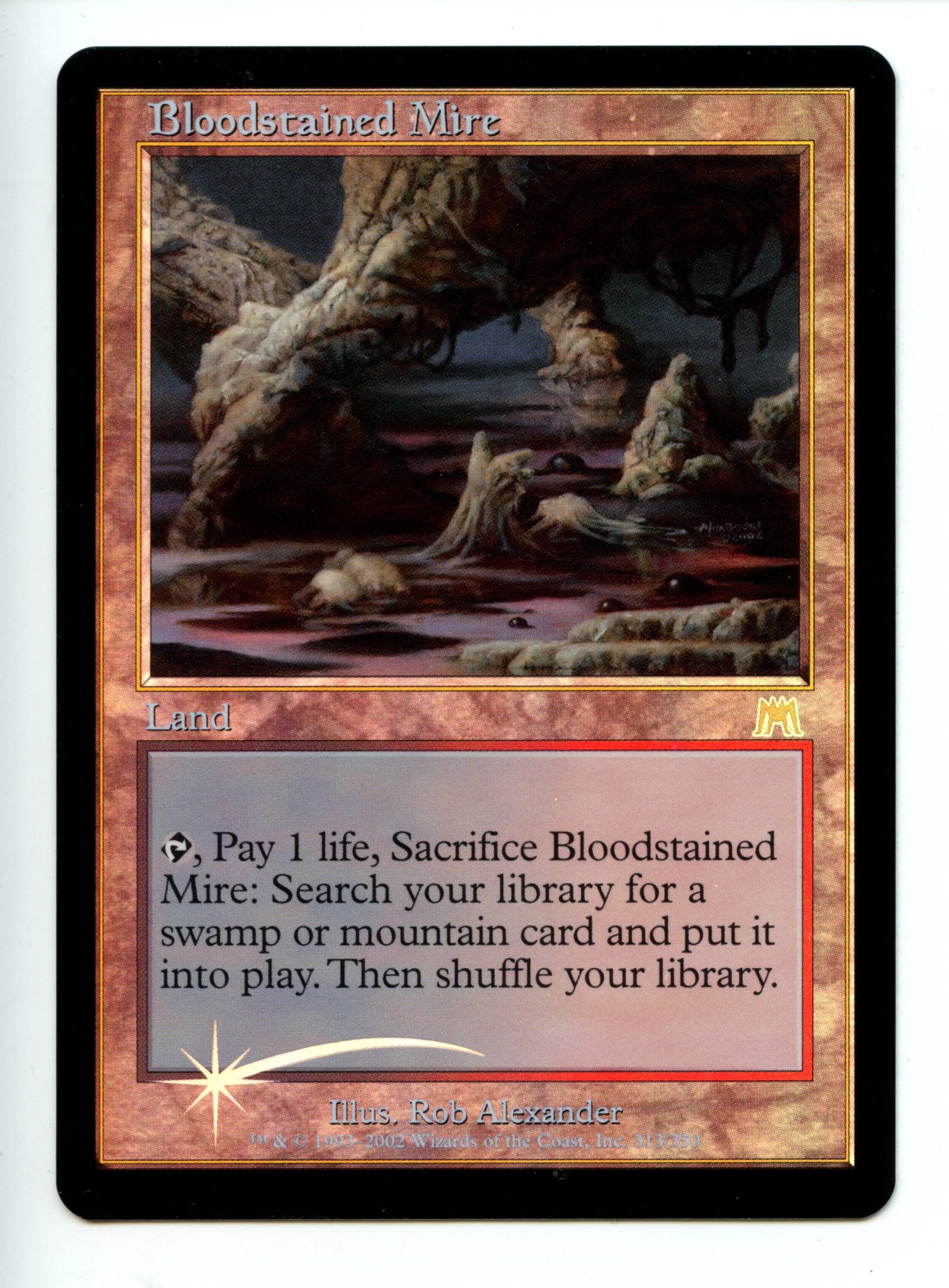 Magic The Gathering  - Bloodstained Mire  FOIL  - Onslaught - Near Mint (1 of 2)