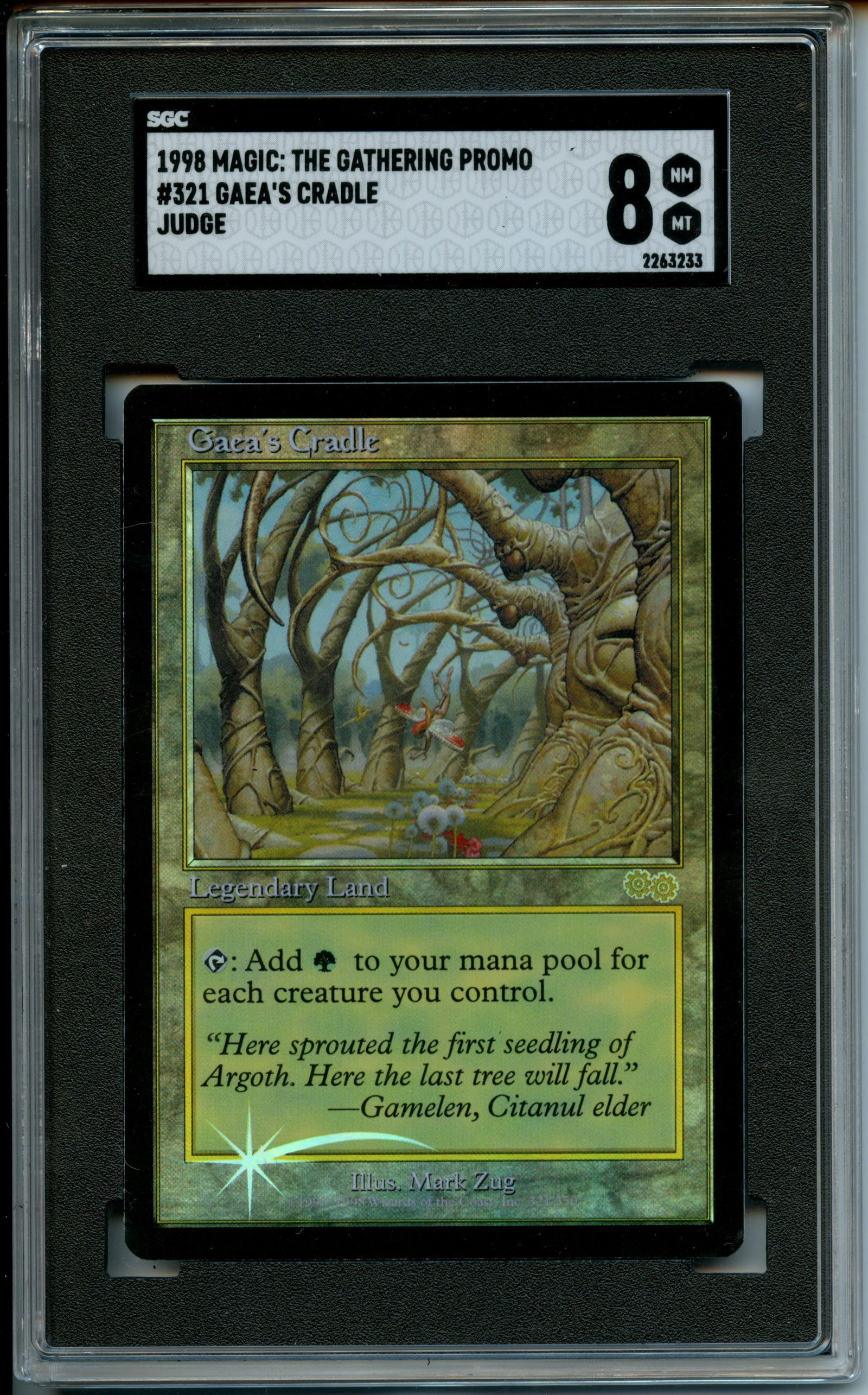 Magic The Gathering  - Gaea's Cradle  FOIL  - Judge Promo  - SGC 8 (1 of 2)
