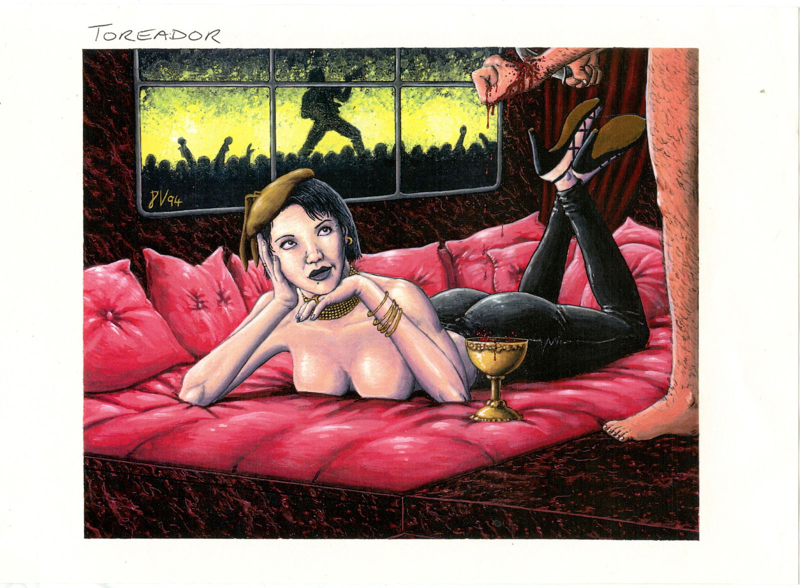 Magic the Gathering - Artist Archival Material by Pete Venters: This lot contains an Original facsimile from the magic the gathering artist Pete Venters. This artwork was done exclusively for the UK ?fanzine? From The Mana Born, this artwork was originally done in