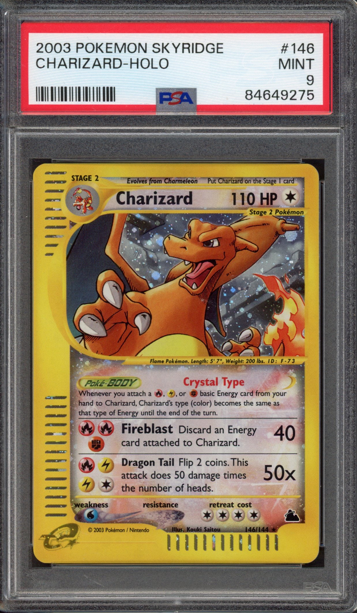 Pokémon TCG - PSA 9 'Crystal' Charizard - Holo #146 - Skyridge (1 of 2)