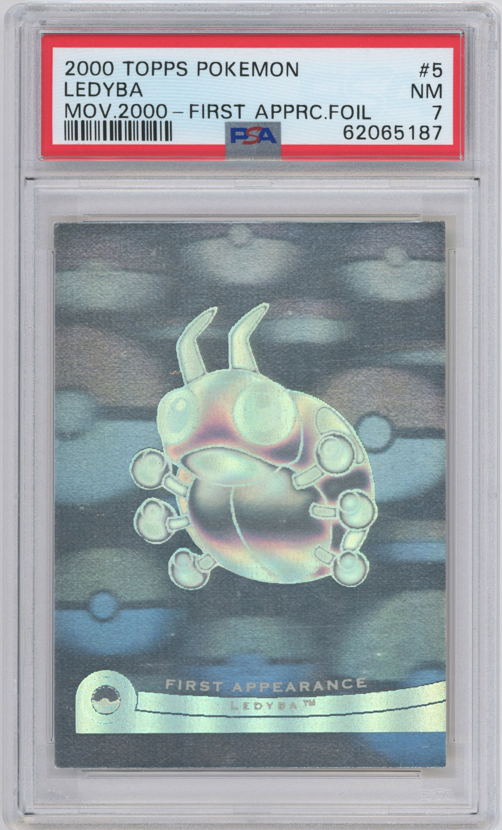 Pokemon Topps - PSA 7 Ledyba First Appearance Foil - Pokemon The Movie 2000 (1 of 2)