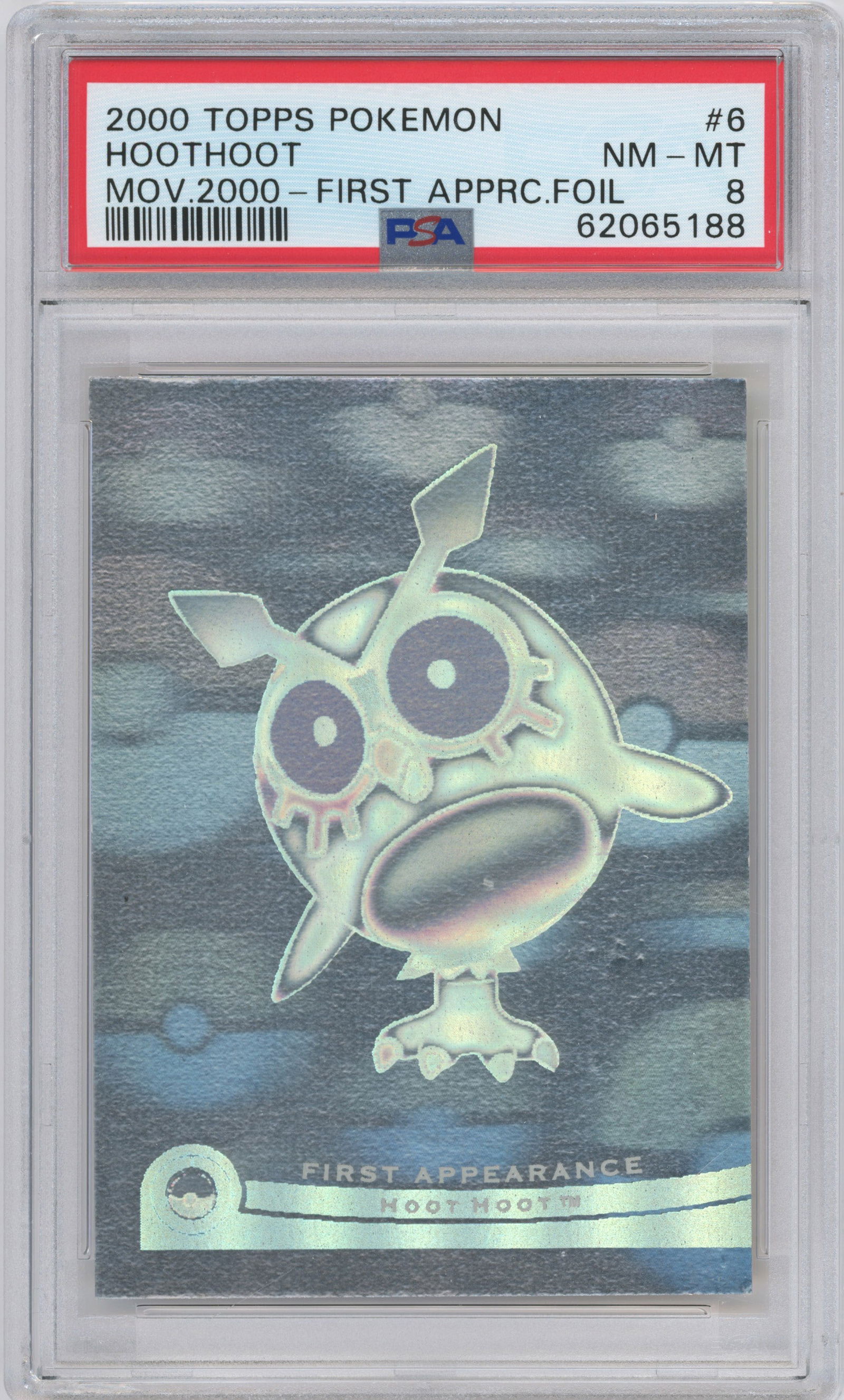 Pokemon Topps - PSA 8 Hoothoot First Appearance Foil - Pokemon The Movie 2000 (1 of 2)