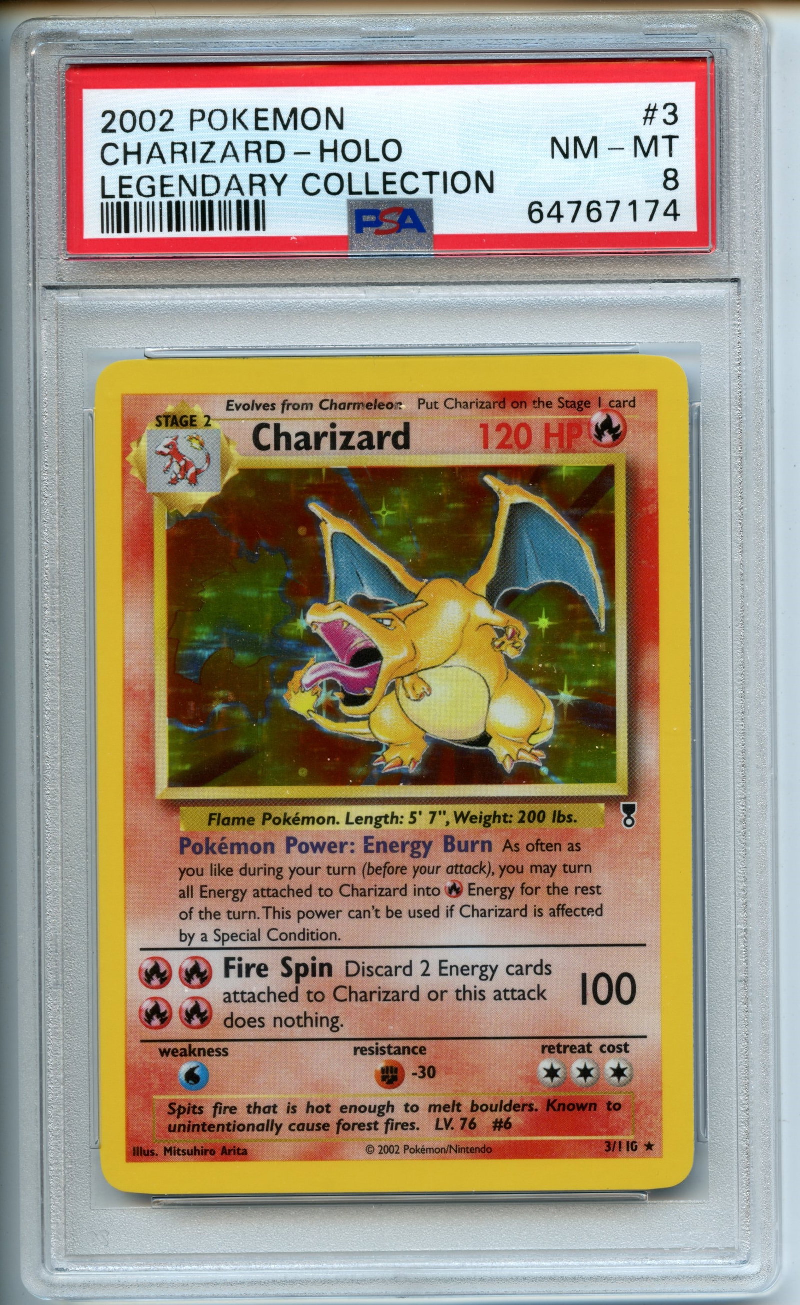 Pokemon TCG - Charizard - Holo Legendary Collection - PSA 8 (1 of 1)