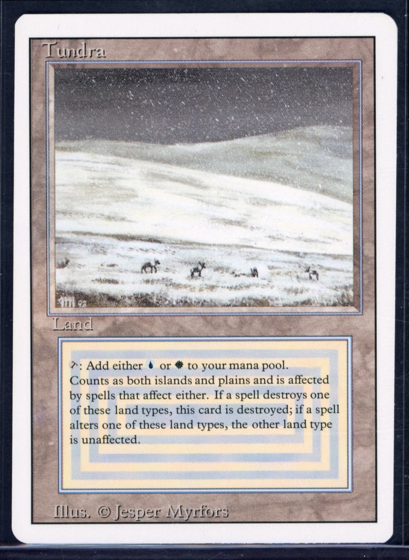 Magic The Gathering -Tundra - Revised - Near Mint: This lot contains one copy of Tundra from the Revised Edition. This card is in near mint condition.
