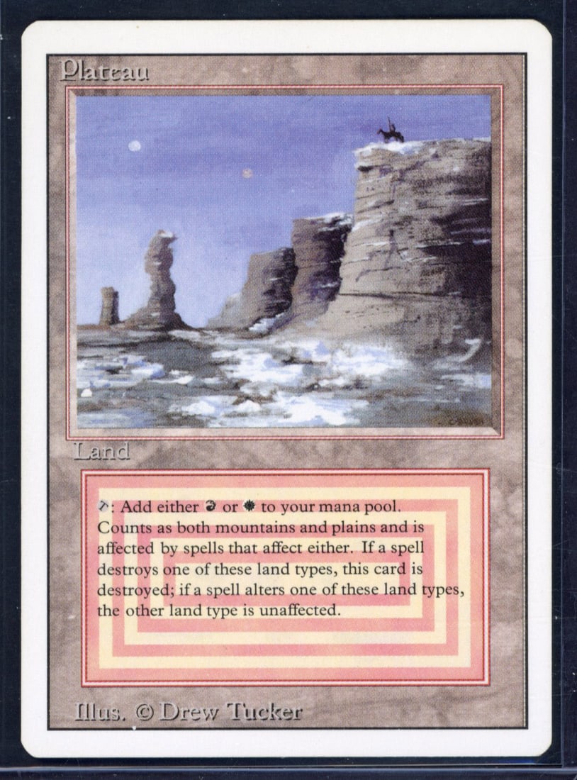 Magic The Gathering -Plateau - Revised - Very Light Play: This lot contains one copy of Plateau from the Revised Edition. This card is in Very Light Played condition.