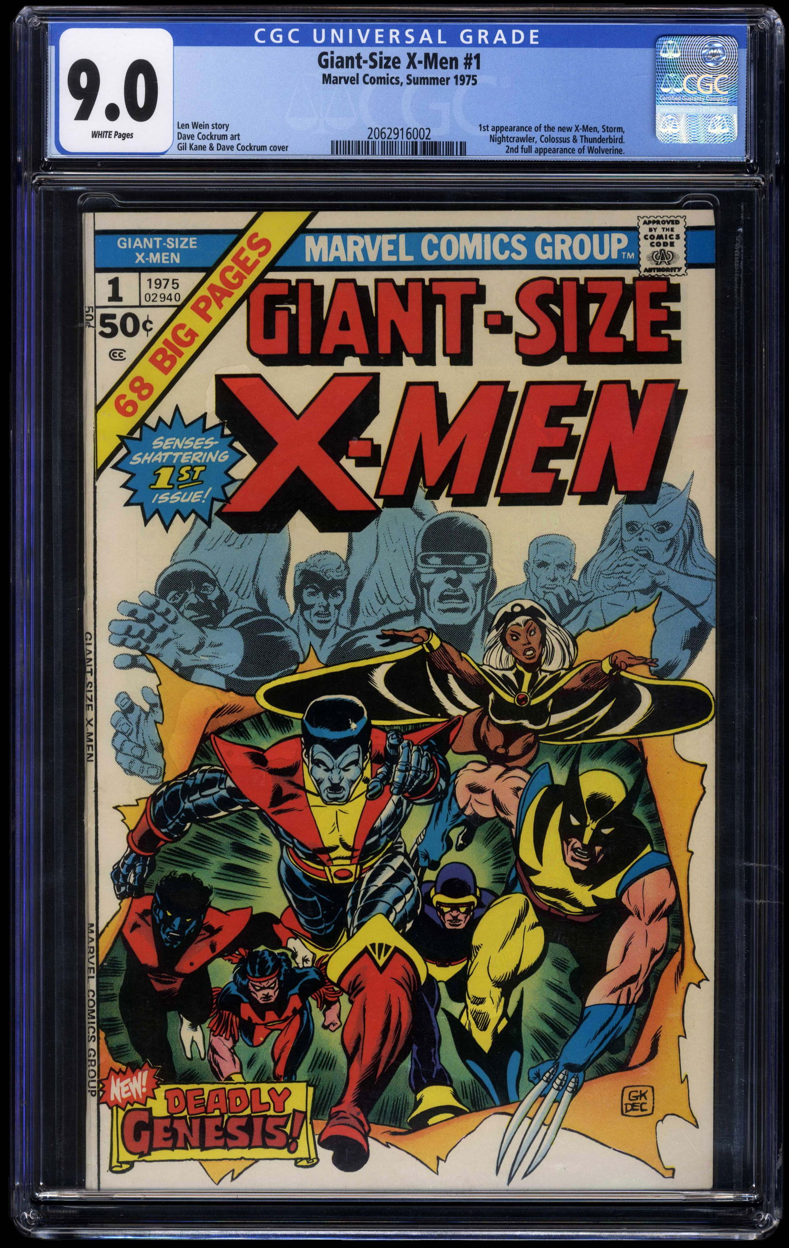 Giant Size X-Men #1 (Marvel Comics 1975) CGC 9.0 First New X-Men (1 of 2)