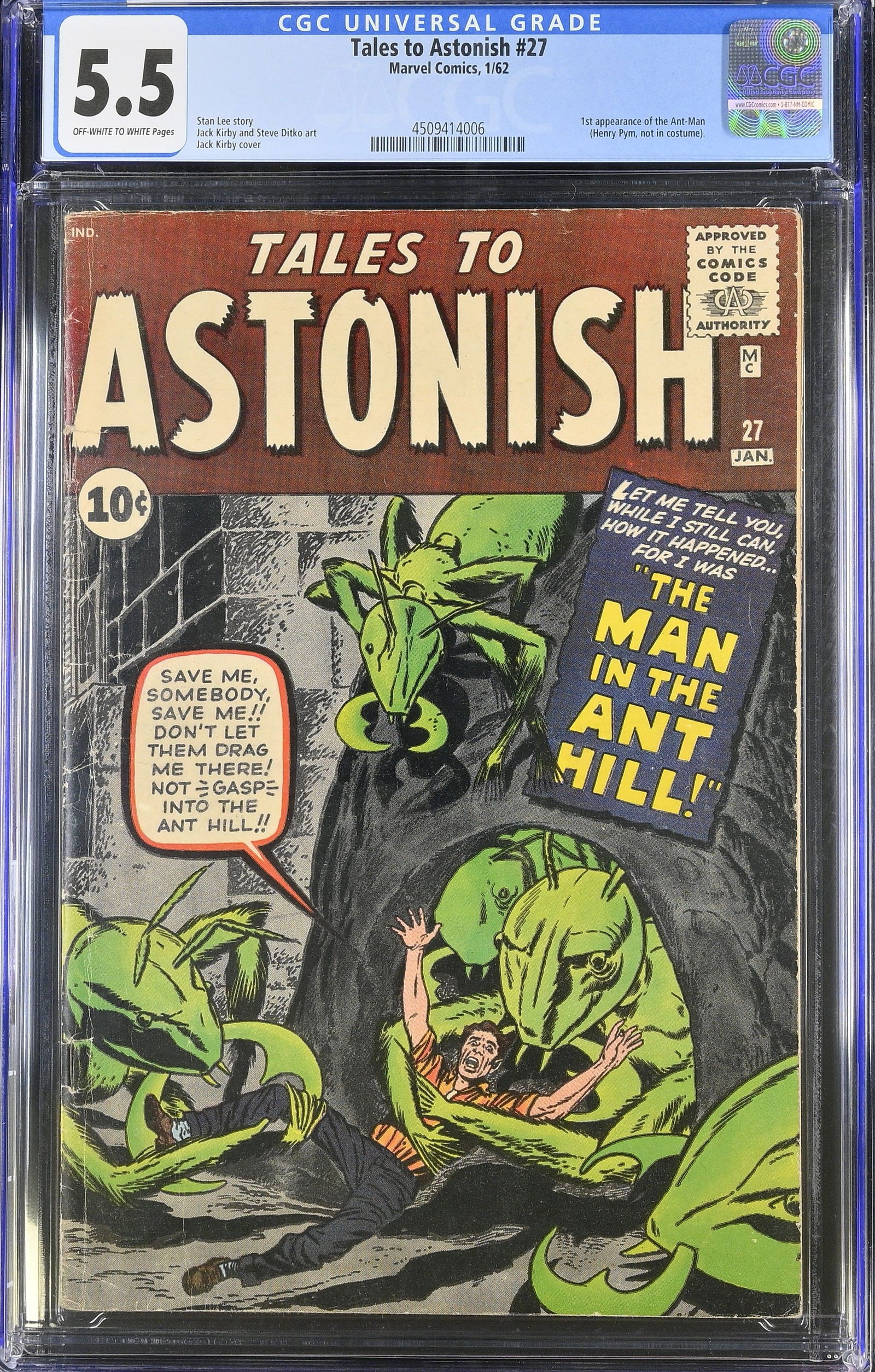 Tales To Astonish #27 (Marvel Comics 1962) CGC 5.5 First Ant-Man (1 of 2)