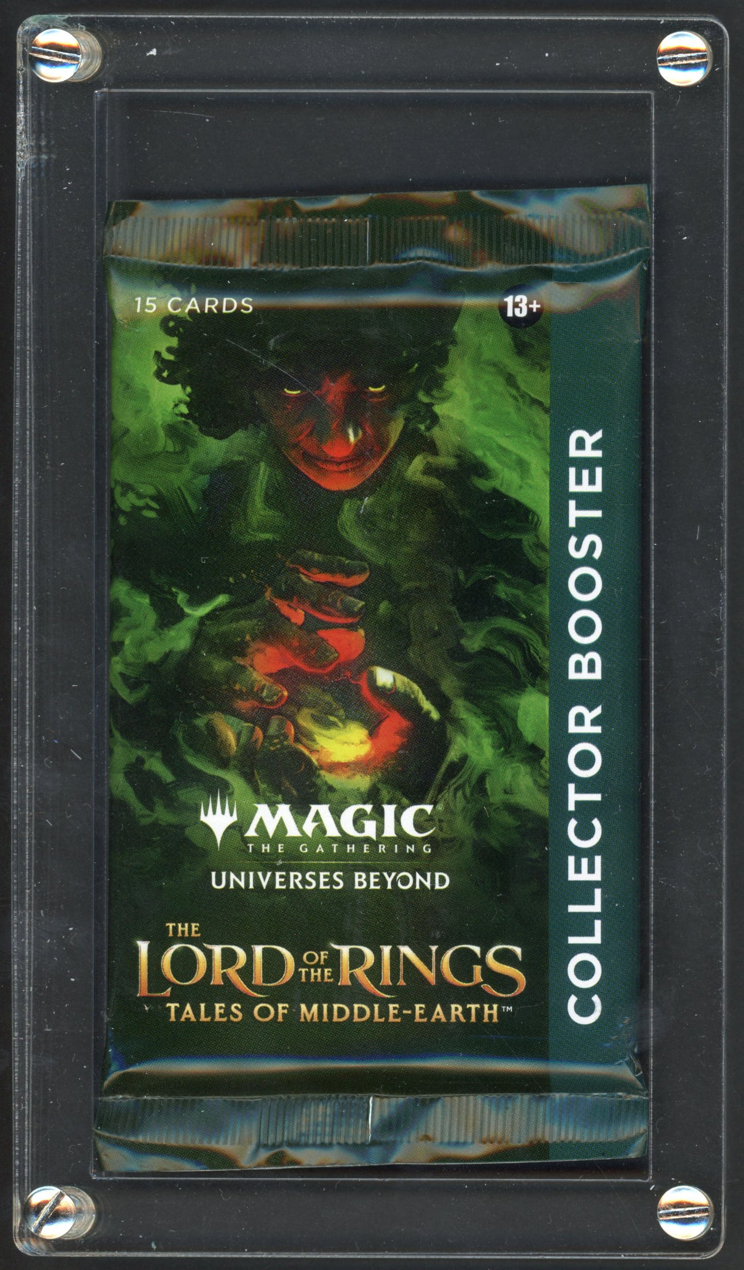 Magic: The Gathering Tales of Middle-Earth Collector Booster Pack: X1 Sealed Magic: The Gathering Tales of Middle-Earth Collector Booster Pack in protective hard case (still accessible).