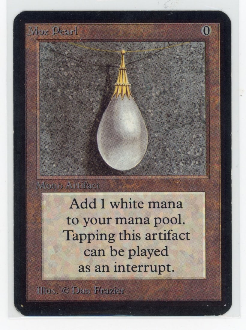 Mox Pearl - Alpha (GD) : This Alpha Mox Pearl is considered to be in Good condition by European standards and Light Played condition by American TCG Player standards. The card is a fantastic example of a very Good card,
