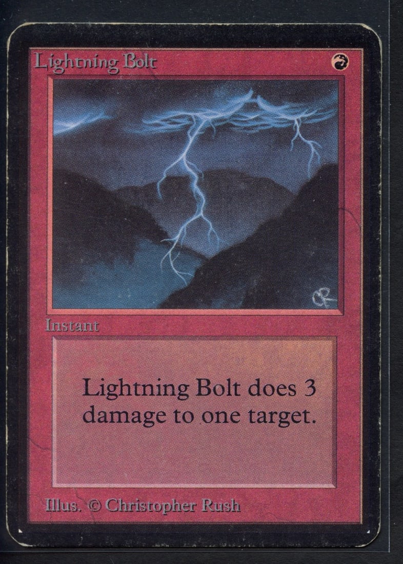 Lightning Bolt - Alpha (PL): Lightning Bolt from Alpha in Played condition.