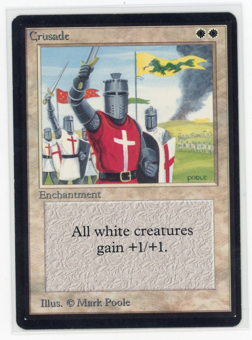 Crusade - Beta (GD+): Crusade from Beta, in Good+ condition.This Crusade looks incredible. While it is close to an Excellent copy, the minor surface dents and scratches just pull this into the Good/Good+ tier.