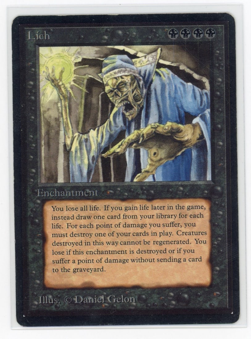 Lich - Beta (GD): Lich from Beta, in Good condition.This Lich looks great on first inspection. Only typical age-related wear on the borders and surface reduce the condition. This copy looks very clean and is ideal for