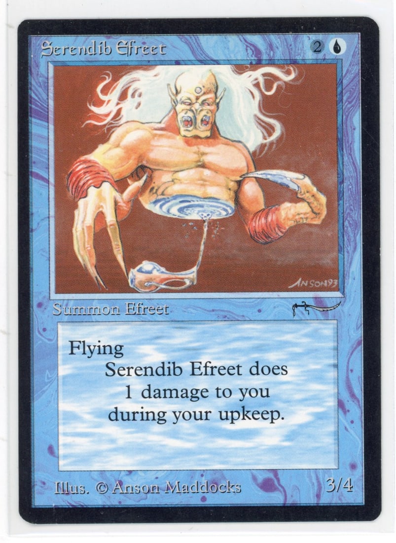 Serendib Efreet - Arabian Nights (EX): Serendib Efreet from Arabian Nights, in Excellent condition.At first glance, this copy looks fantastic. Only a small indent on the lower left section of the front face reduces the grade.