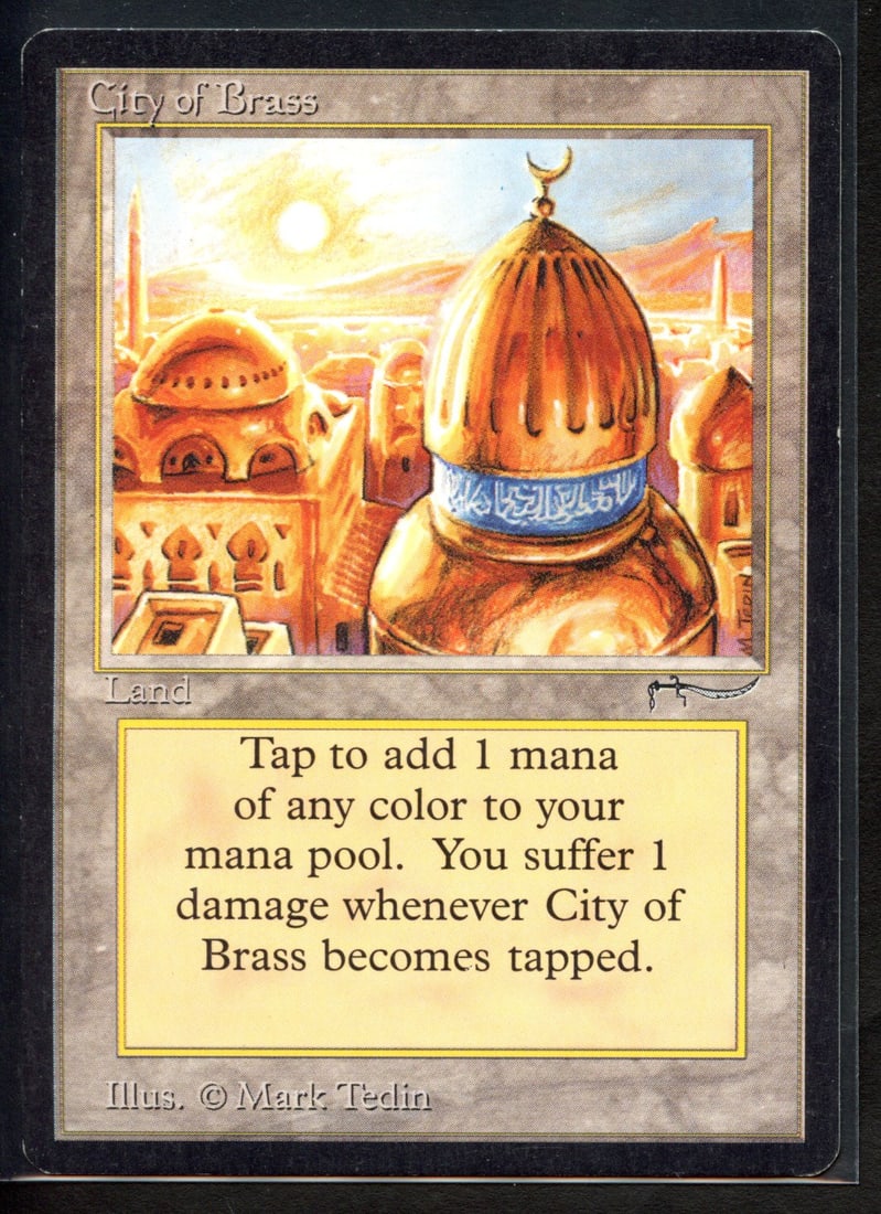 City of Brass - Arabian Nights (EX): City of Brass from Arabian Nights in Excellent condition.
