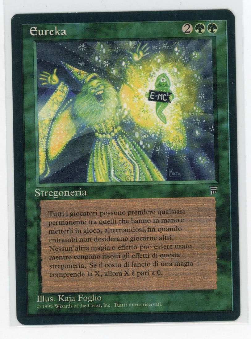 Eureka - Legends, Italian (EX): Eureka from the Italian printing of Legends, in Excellent condition.Only very minor border wear shows the age of the card. This copy is otherwise very clean, perfect for both players and collectors.
