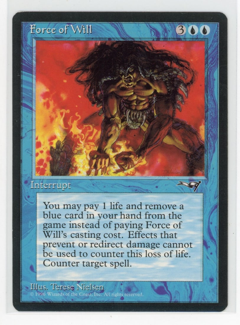 Force of Will - Alliances (EX+): Force of Will from Alliances, in Excellent+ condition.