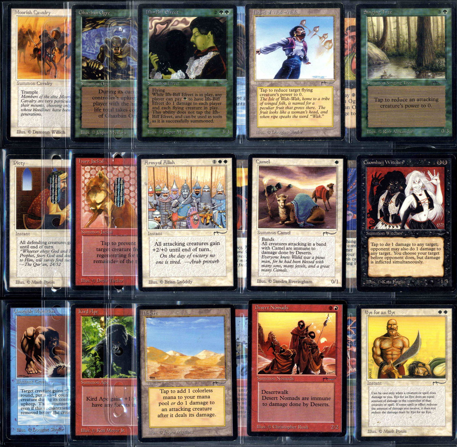 Arabian Nights - Partial Set 28 cards (1 of 2)